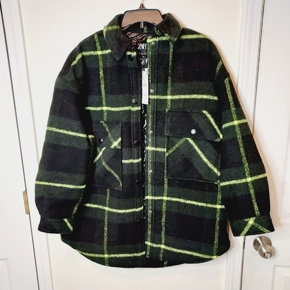 ZARA plaid padded overshirt - Picture 7 of 9